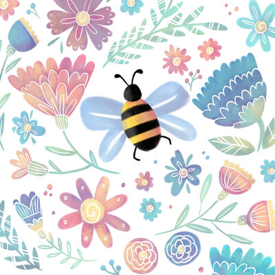 Bee Amongst Flowers Image Not Available